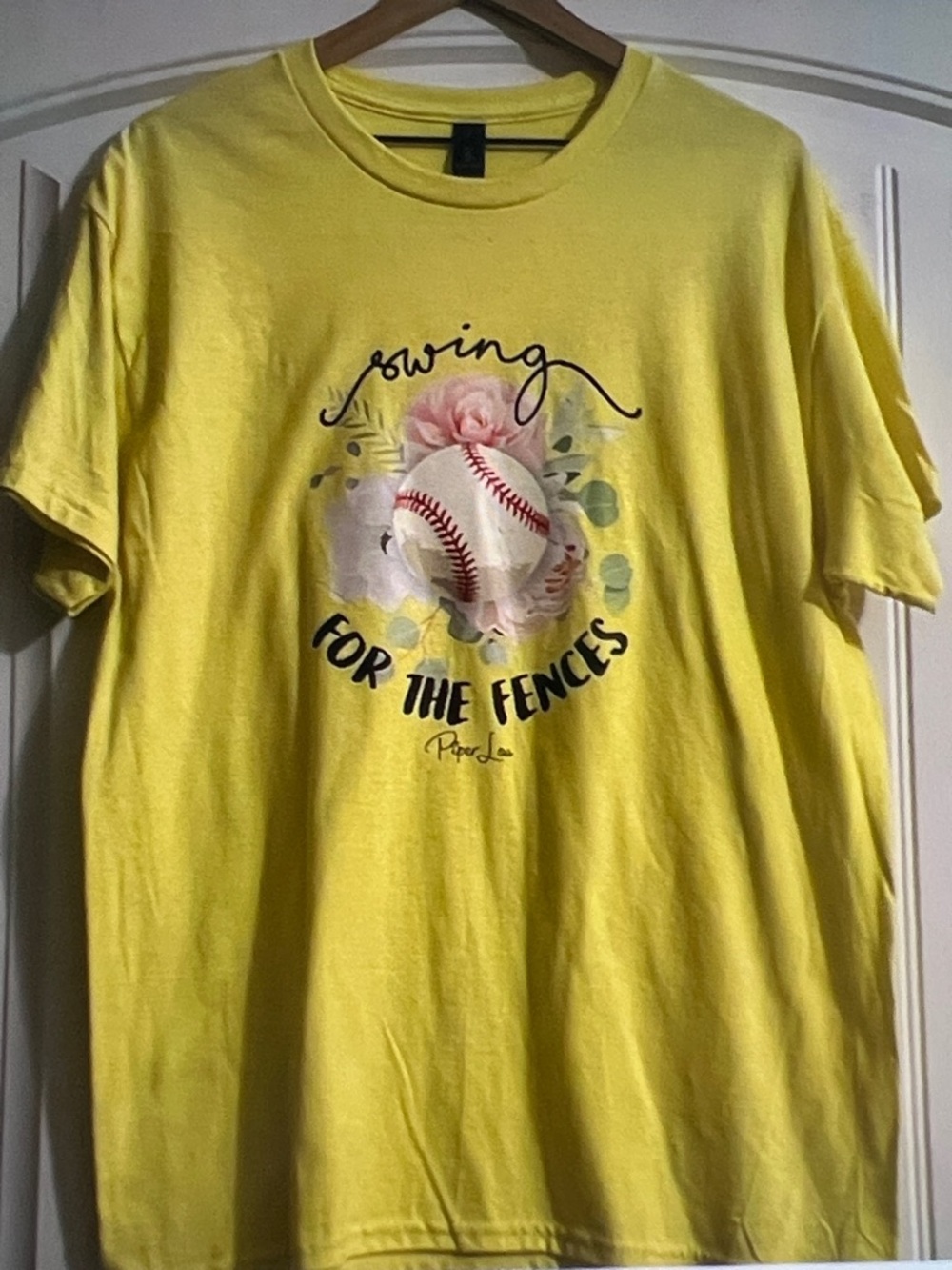 Swing for the Fences baseball T Shirt Large